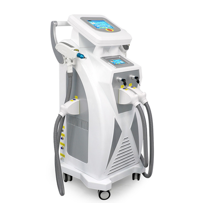 Dubbele schermen 3 in 1 Multifunctionele RF Face Lifting Nd Yag Laser Tattoo Removal OPT IPL Haarverwijder