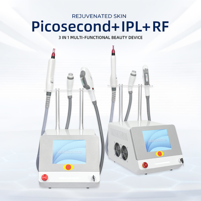 OEM Haarverwijdering Tattoo verwijdering Huid Strenger Machine 3 Handle RF Elight IPL Nd Yag Laser 5 In 1 Multifunctionele Beauty Machine