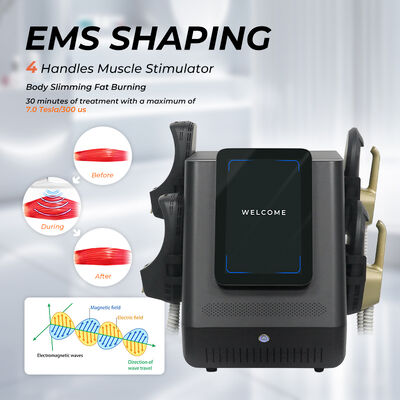 EMSlim Neo RF-machine met 3000 W uitgangsvermogen 4 handstukken voor spiersculpting en lichaamsafslanking met behulp van Emsculpting-technologie