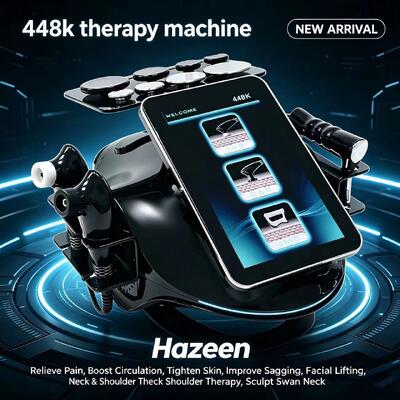 Dispositivo de terapia Hazeen Tecar de 448 kHz para fisioterapia y reducción de celulitis, frecuencia de 448 kHz, alta potencia de 500 W.