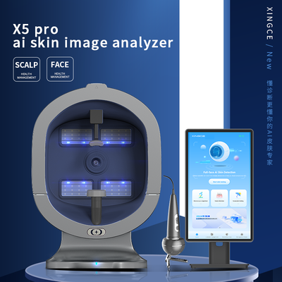 X5 Pro AI Huidscanner 21 inch Multi-spectrum gezichtssalon-testinstrument