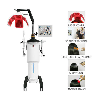 Professionele Diode LED Haargroei Laser Machine Hoofdhuid Detectie Anti Haaruitval Hoofdhuid Therapie Apparatuur voor Kapsalon