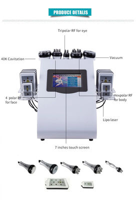 6-in-1 vacuüm cavitatie verslanking machine met RF & EMS voor lichaamscontouren, vetvermindering en huid strenger