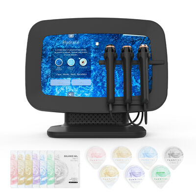 Draagbare 3 handgrepen RF Hydra Gezichtsmachine Huidverjonging Anti-aging Rimpelverwijdering Gezicht Lifting Hydro Dermabrasie Schoonheidsapparatuur Voor Spa Salon
