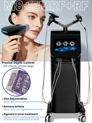 M8 RF Microneedling Beauty Machine met 4 handstukken voor diepe energiepenetratie en huidverstrengeling